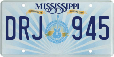 MS license plate DRJ945