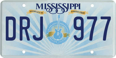 MS license plate DRJ977