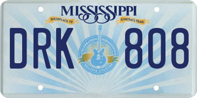 MS license plate DRK808