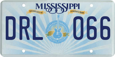 MS license plate DRL066
