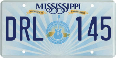 MS license plate DRL145