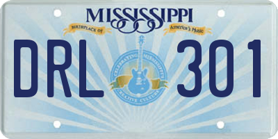 MS license plate DRL301