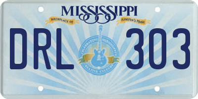 MS license plate DRL303