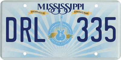 MS license plate DRL335