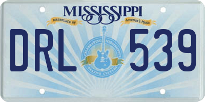 MS license plate DRL539