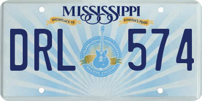 MS license plate DRL574
