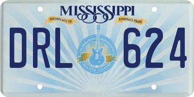 MS license plate DRL624