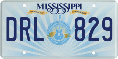 MS license plate DRL829