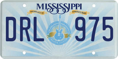 MS license plate DRL975