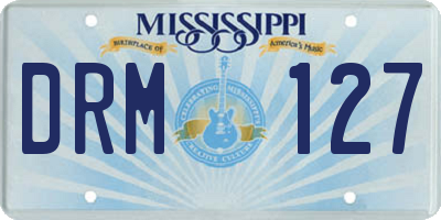 MS license plate DRM127