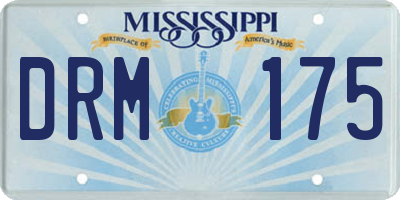 MS license plate DRM175
