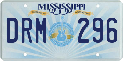 MS license plate DRM296