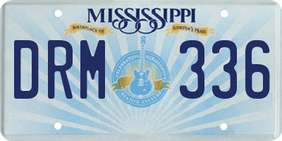 MS license plate DRM336