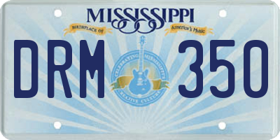 MS license plate DRM350