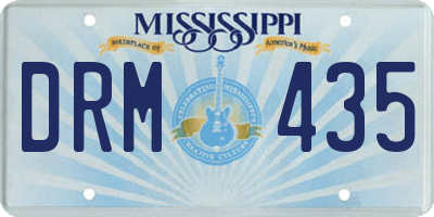 MS license plate DRM435