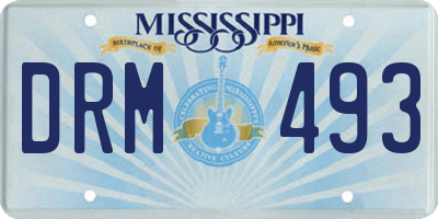 MS license plate DRM493