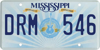 MS license plate DRM546