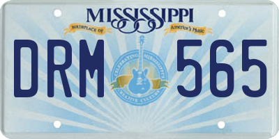 MS license plate DRM565