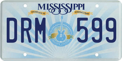 MS license plate DRM599