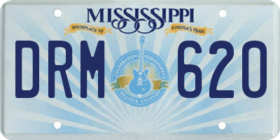 MS license plate DRM620