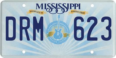 MS license plate DRM623