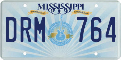 MS license plate DRM764
