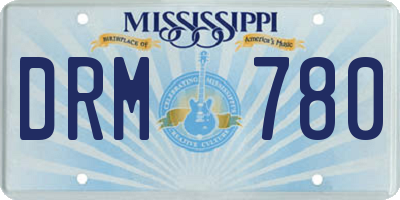 MS license plate DRM780