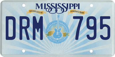 MS license plate DRM795