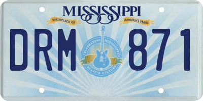 MS license plate DRM871