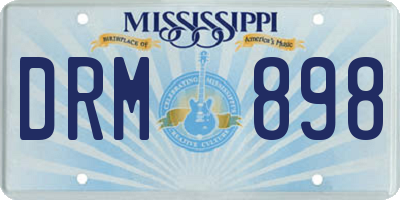 MS license plate DRM898