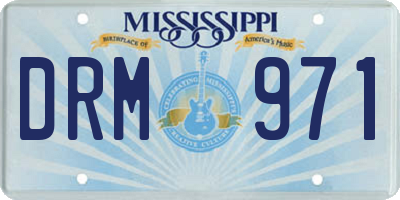 MS license plate DRM971