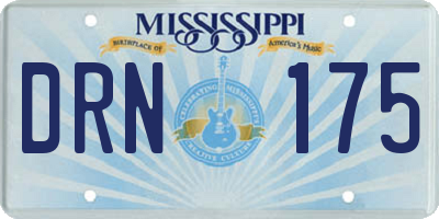 MS license plate DRN175