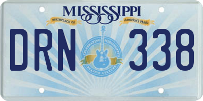 MS license plate DRN338