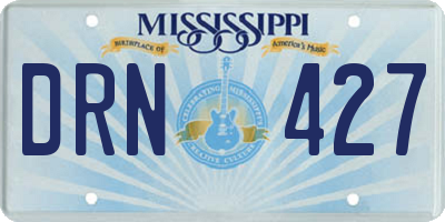 MS license plate DRN427