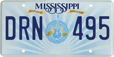 MS license plate DRN495