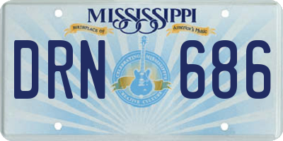 MS license plate DRN686