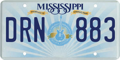 MS license plate DRN883