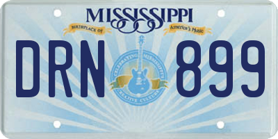MS license plate DRN899