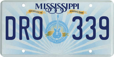 MS license plate DRO339