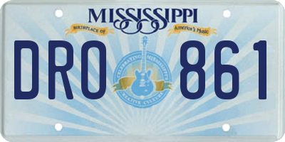 MS license plate DRO861
