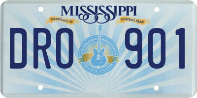 MS license plate DRO901