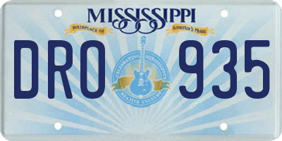 MS license plate DRO935