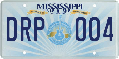 MS license plate DRP004