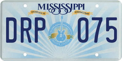 MS license plate DRP075