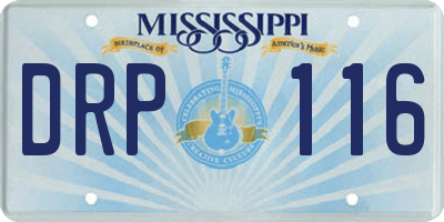 MS license plate DRP116