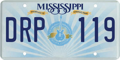 MS license plate DRP119