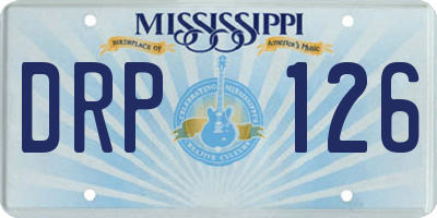 MS license plate DRP126