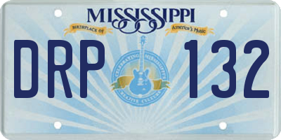 MS license plate DRP132