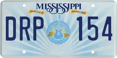 MS license plate DRP154