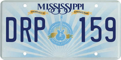 MS license plate DRP159